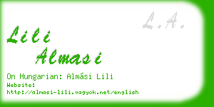 lili almasi business card