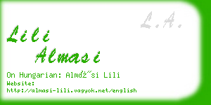 lili almasi business card